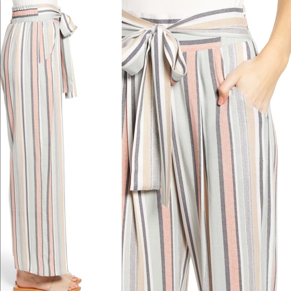 Striped pastel pants
